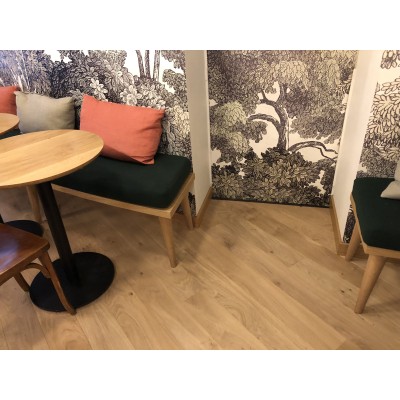 Parquet contrecollé chêne 12X145 mm, rustique, vernis incolore, rainure-languette