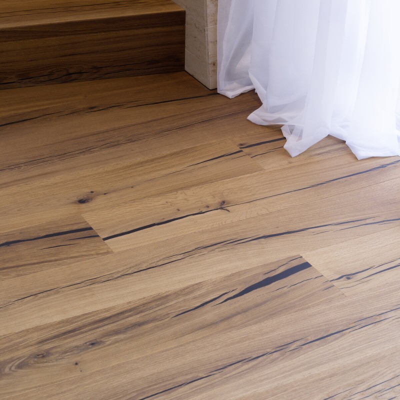 MAFI, Parquet contrecollé chêne Tiger Oak Black 16 x 190 mm