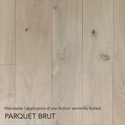 Parquet contrecollé chêne 12X90 mm, rustique, brut