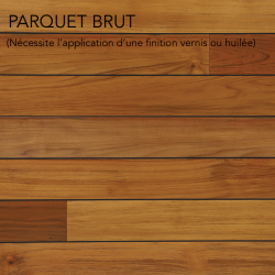 Parquet massif Navylam+ Teck, 10X90 mm, brut