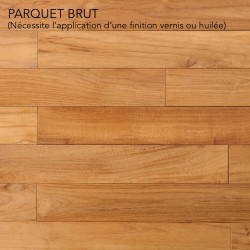 Parquet massif Teck, 14X90 mm, brut