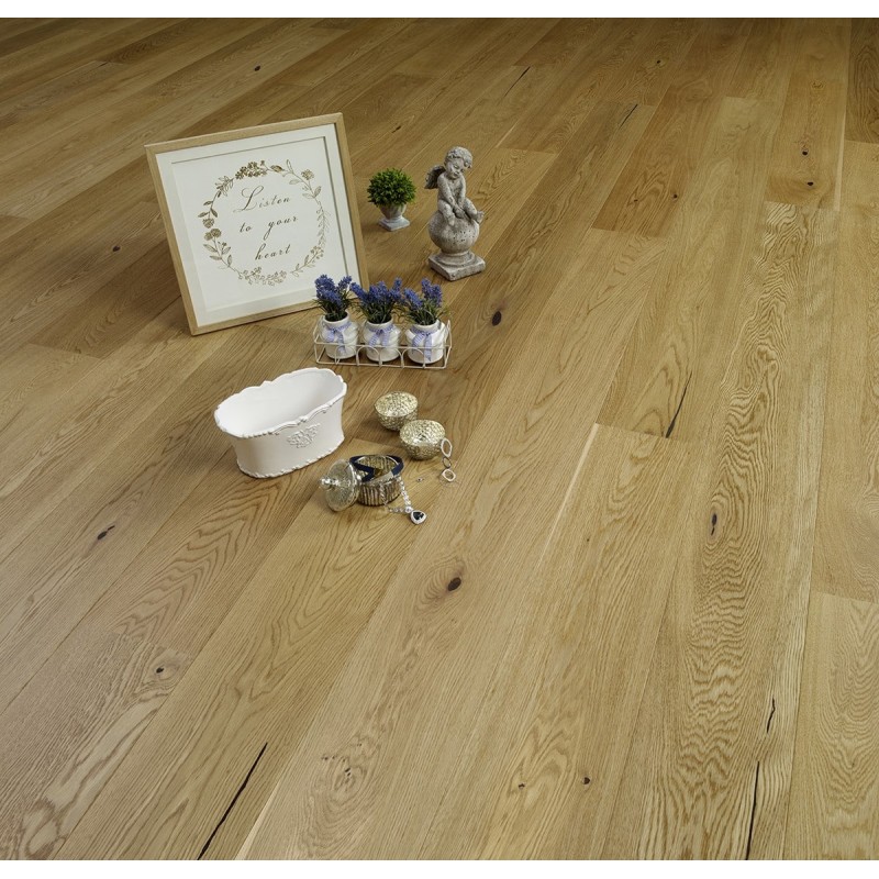 Parquet contrecollé chêne 14X180 mm, HOSSEGOR, premier/rustique, vernis mat