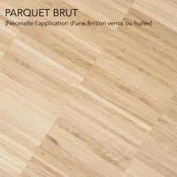 Parquet chêne massif Surchant Industriel, 24 X 8 X 120 mm, brut DP01432
