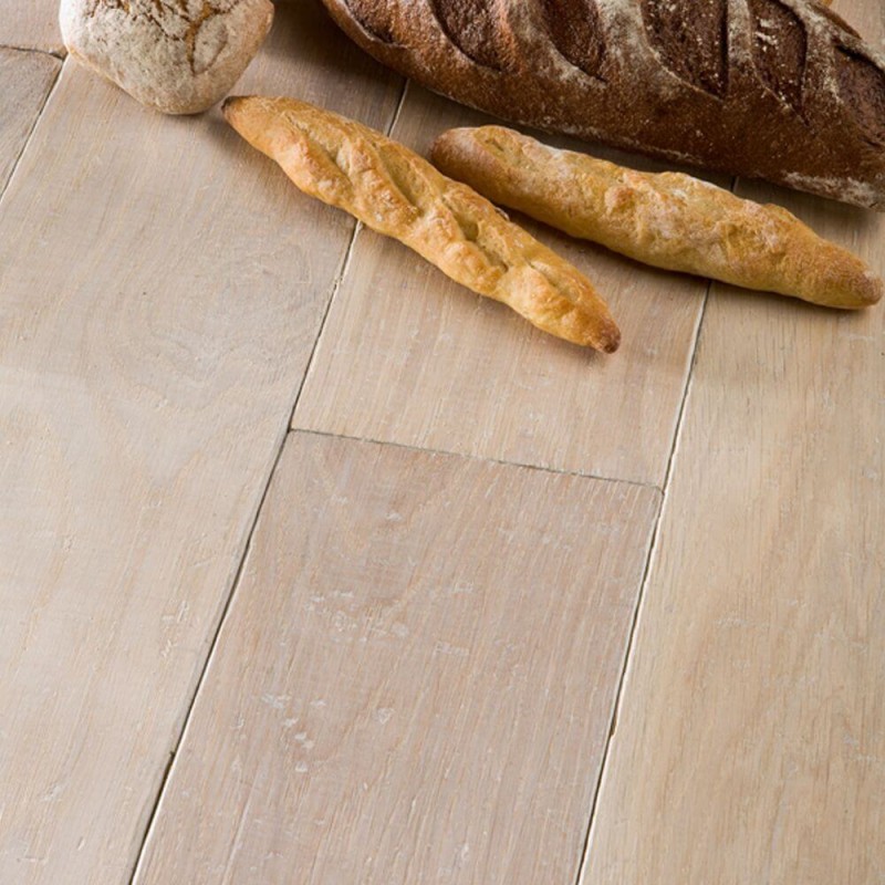 Parquet contrecollé chêne vieilli 11X140 mm, Plancher du Boulanger GI PA 14, huilé
