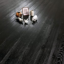Parquet contrecollé chêne 12X145 mm, CARBONE, rustique, vernis mat