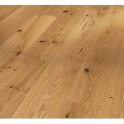 Parquet contrecollé chêne 12X145 mm, rustique, vernis mat, brossé, rainure-languette