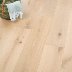 Parquet contrecollé chêne 14X190 mm, CAPRI, rustique/campagne, vernis incolore, brossé