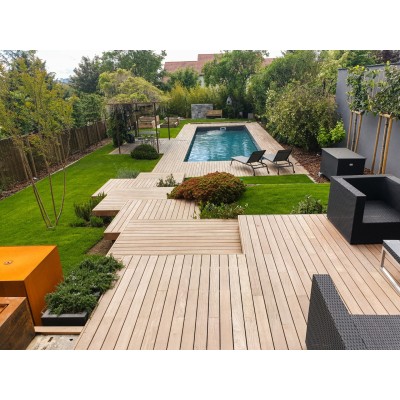 Lame de terrasse en bois Ipé Softline 20X100 mm