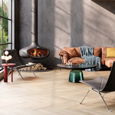 Lame PVC Parquetvinyl, 5 x 123 x 615 mm, SAVA Sand Bâton Rompu SAV HB-2253-IB