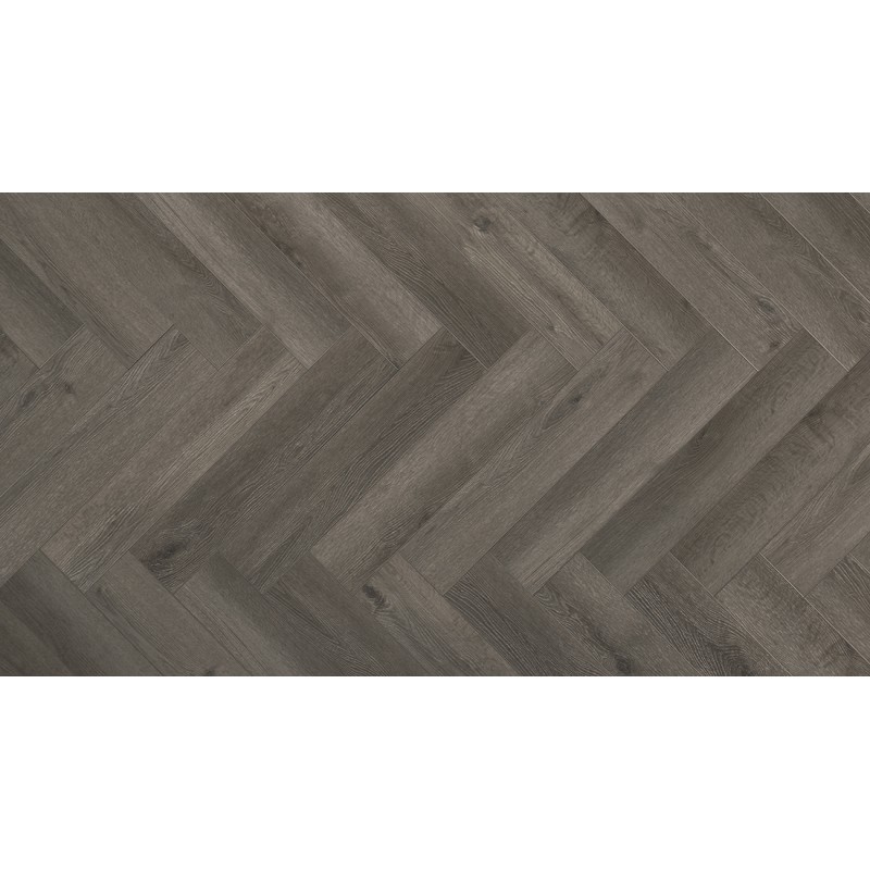 Lame PVC Parquetvinyl, 5 x 123 x 615 mm, YUKON Smoked Grey Bâton Rompu YUK HB-2630-IB