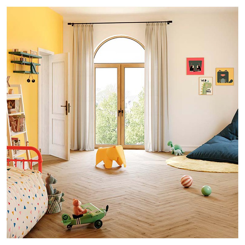 Lame PVC Parquetvinyl, 6,5 x 125 mm, MANTARO Spice Bâton Rompu MAN-HB-5620-IB