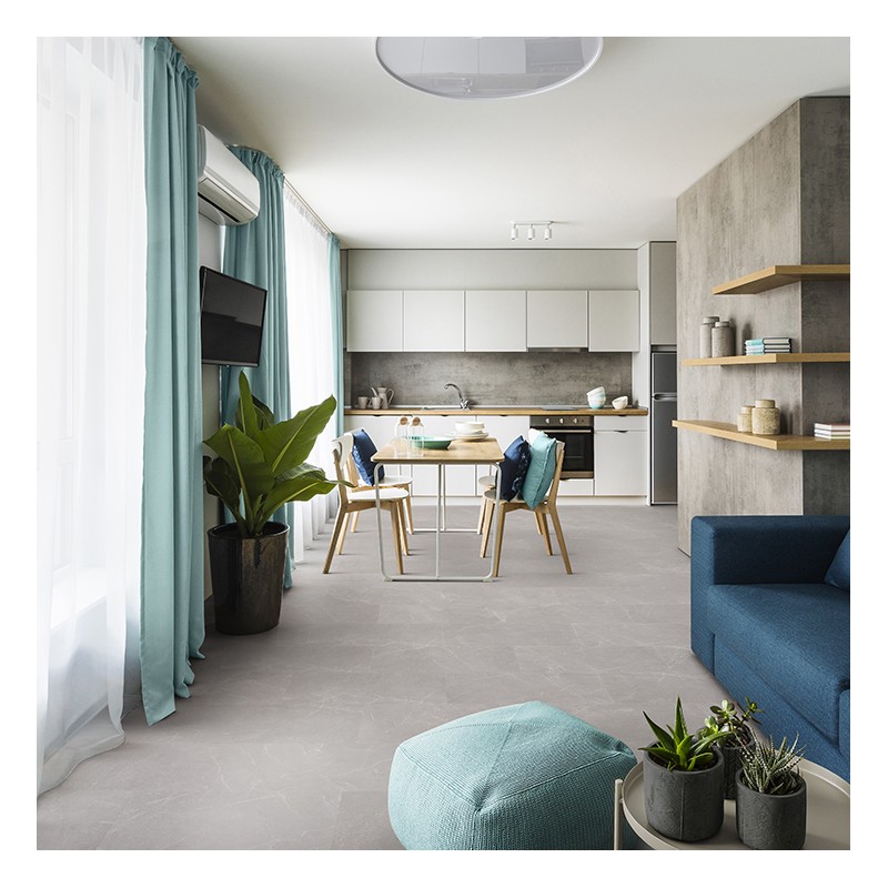 Lame PVC Parquetvinyl, 5 x 300 x 600 mm, CALDERA Marmo Grigio CAL T 600 IB-4055