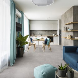 Lame PVC Parquetvinyl, 5 x 300 x 600 mm, CALDERA Marmo Grigio CAL T 600 IB-4055