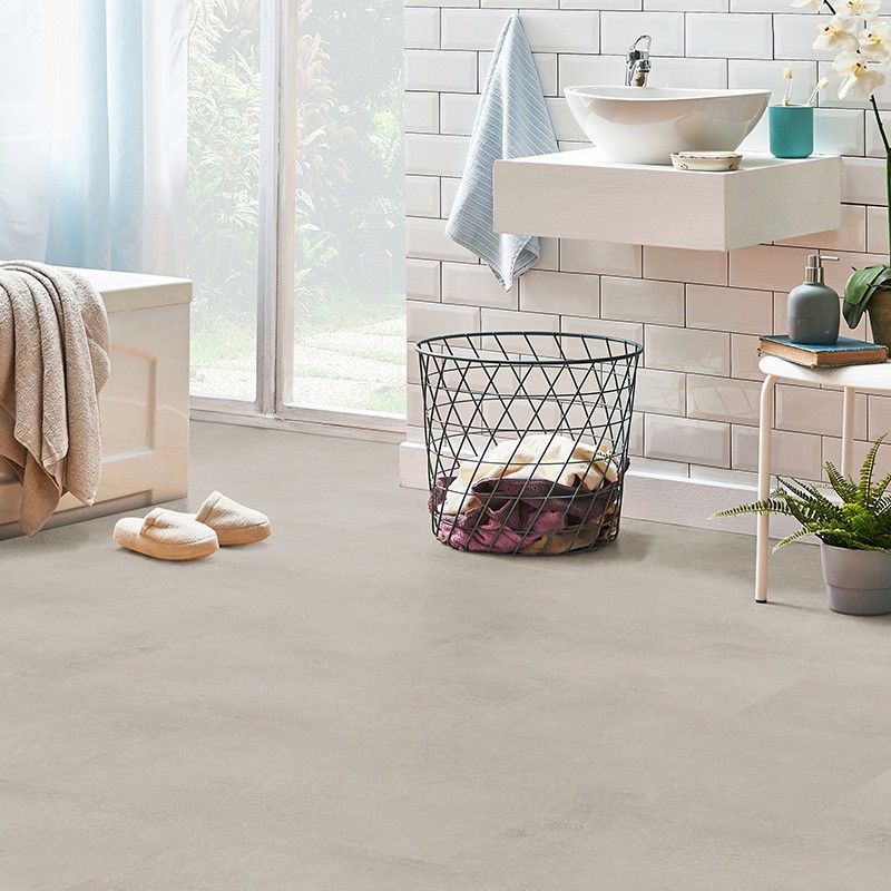 Lame PVC à coller Parquetvinyl, 2,5 x 457,2 x 914,4 mm, CALDERA Dryback Concrete Salt CAL DB 457-4023