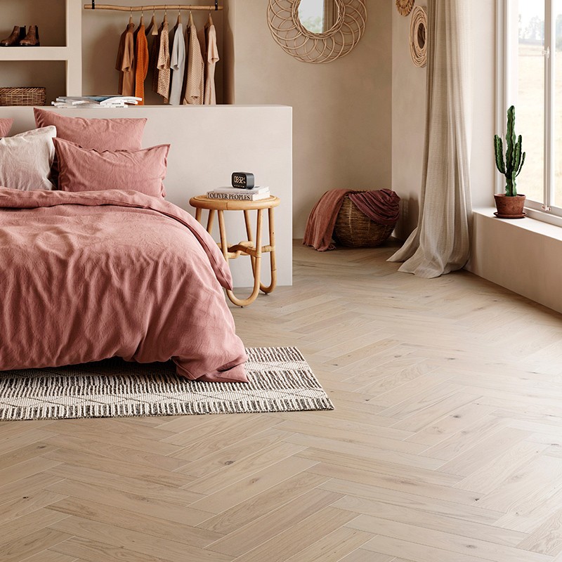 Parquet contrecollé chêne huilé 14 x 120 mm, CHALET BATON ROMPU Invisible CHAL HB-1817