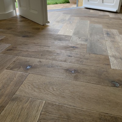 Parquet contrecollé chêne huilé 15 x 125 mm, FARM BATON ROMPU Antique FAR HB-266