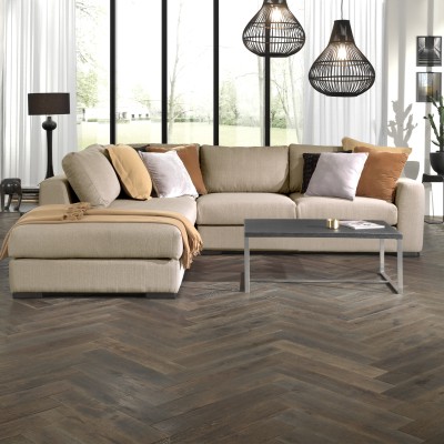 Parquet contrecollé chêne huilé 15 x 125 mm, FARM BATON ROMPU Old Church FAR HB-938