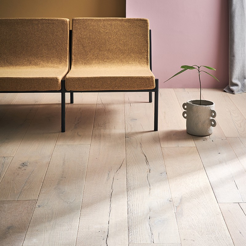 Parquet contrecollé chêne huilé 15 x 220 mm, CARCASSONNE Blanco CAR-108