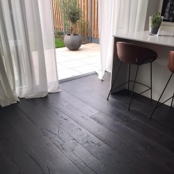 Parquet contrecollé chêne huilé 15 x 220 mm, CARCASSONNE Black CAR-423