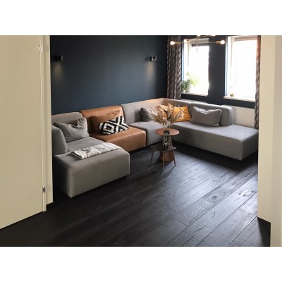 Parquet contrecollé chêne huilé 15 x 220 mm, CARCASSONNE Black CAR-423