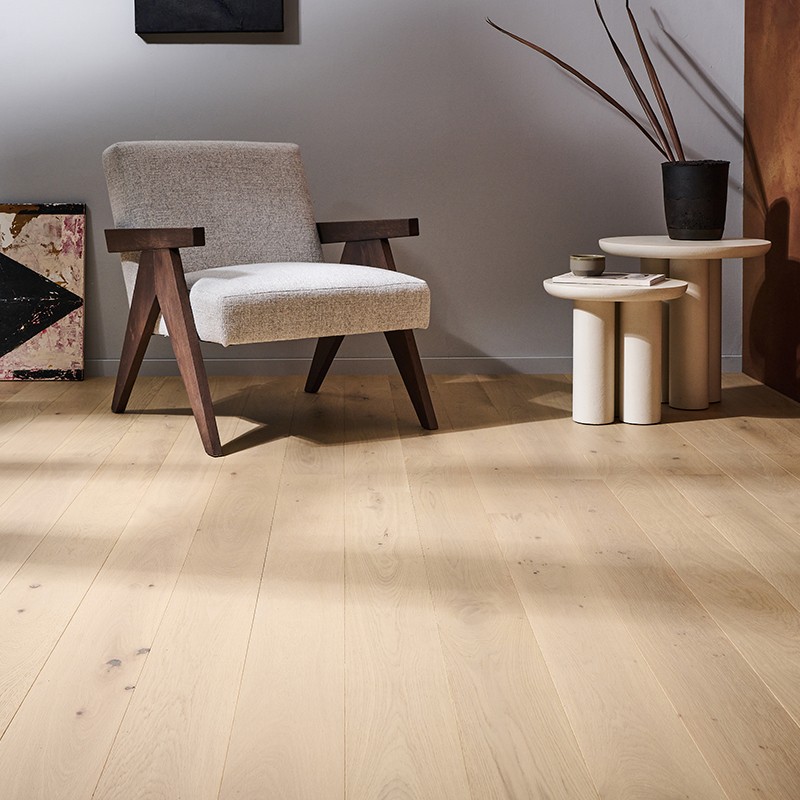 Parquet contrecollé chêne vernis 10 x 150 mm, TENDA Invisible TEN 150-1817