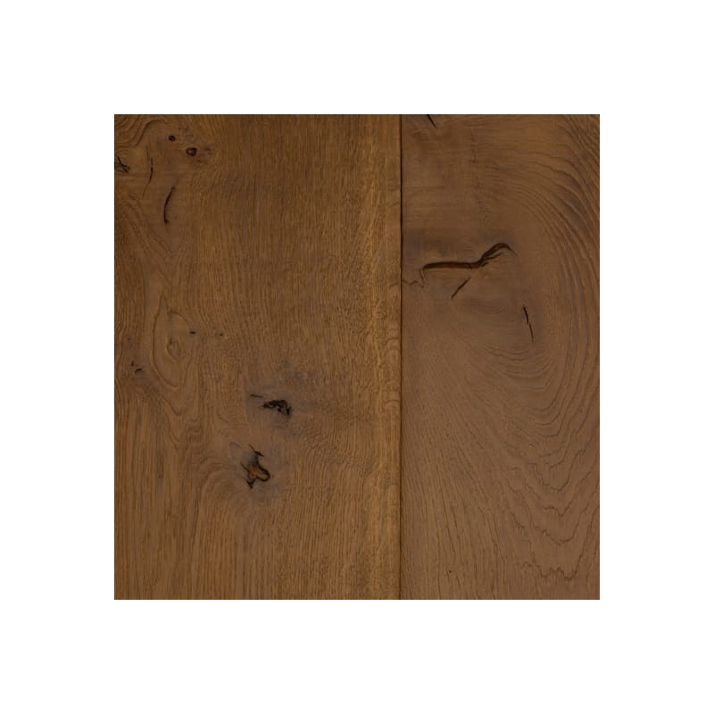 Parquet contrecollé chêne vieilli XXL 20X240 mm, Planchers Old Factory réf. 703 Dark Caramel, vernis