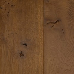 Parquet contrecollé chêne vieilli XXL 20X240 mm, Planchers Old Factory réf. 703 Dark Caramel, vernis