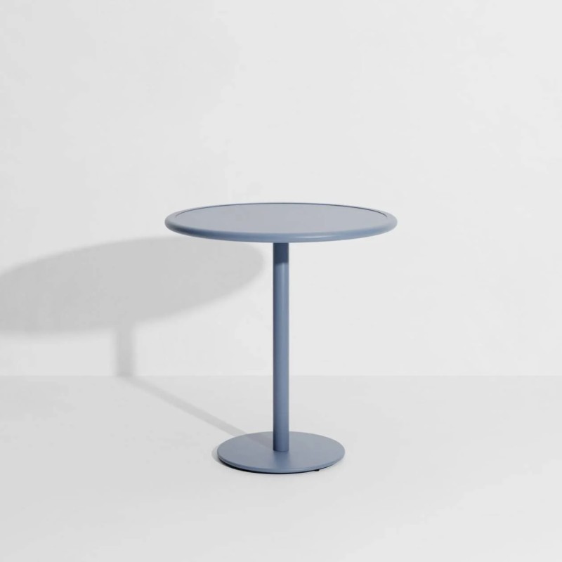 Table bistrot ronde ⌀70 cm WEEK-END, bleu pigeon