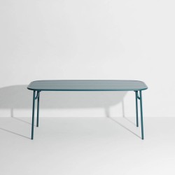 Table medium à lattes WEEK-END, bleu océan