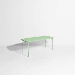 Table medium à lattes WEEK-END, vert pastel