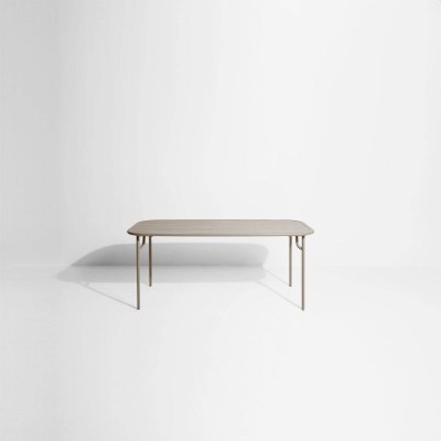 Table medium à lattes WEEK-END, dune