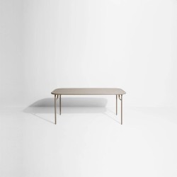 Table medium à lattes WEEK-END, dune