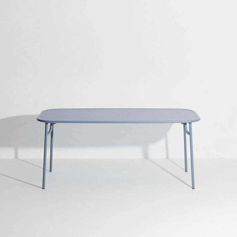 Table medium à lattes WEEK-END, bleu pigeon