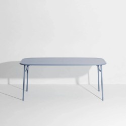 Table medium à lattes WEEK-END, bleu pigeon