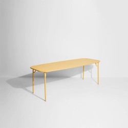 Table large à lattes WEEK-END, safran