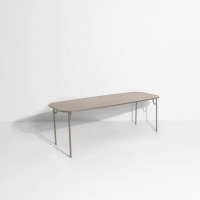 Table large à lattes WEEK-END, dune