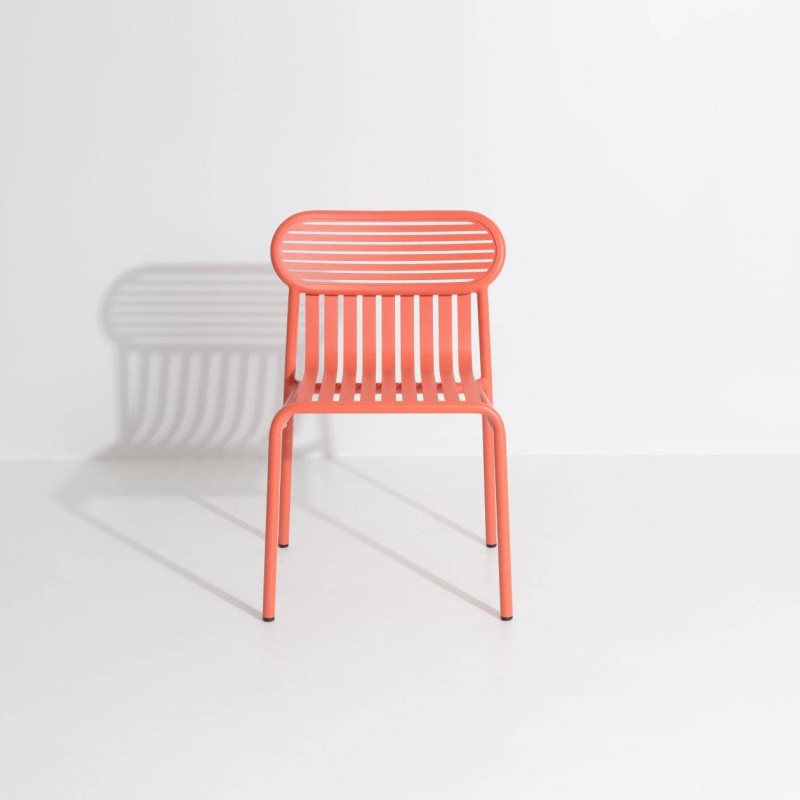 Chaise de jardin empilable WEEK-END, corail