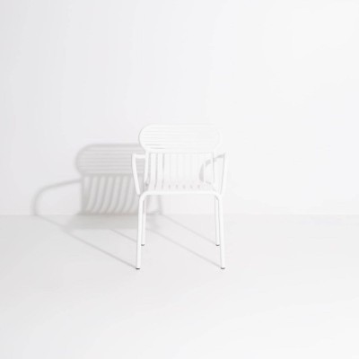 Chaise de jardin avec accoudoirs WEEK-END, blanc
