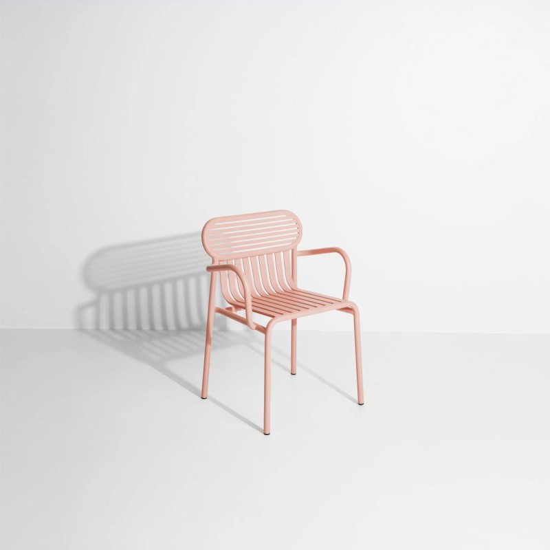 Chaise de jardin avec accoudoirs WEEK-END, blush