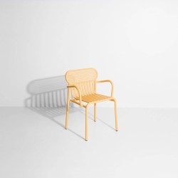 Chaise de jardin avec accoudoirs WEEK-END, safran