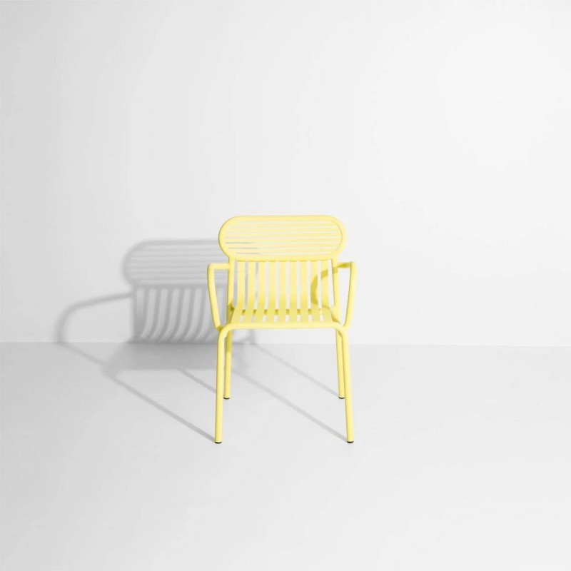 Chaise de jardin avec accoudoirs WEEK-END, jaune
