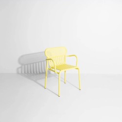 Chaise de jardin avec accoudoirs WEEK-END, jaune