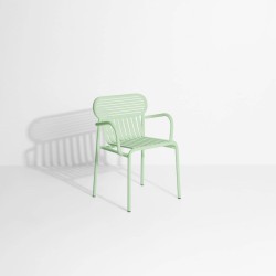 Chaise de jardin avec accoudoirs WEEK-END, vert pastel