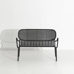 Canapé sofa double WEEK-END, noir