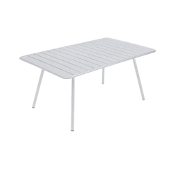 Table de jardin 165 X 100 cm LUXEMBOURG, blanc coton