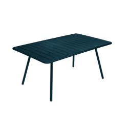 Table de jardin 165 X 100 cm LUXEMBOURG, bleu acapulco
