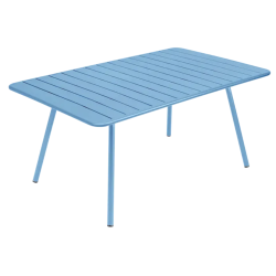 Table de jardin 165 X 100 cm LUXEMBOURG, bleu maya