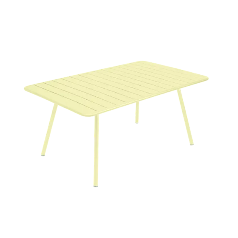 Table de jardin 165 X 100 cm LUXEMBOURG, citron givré