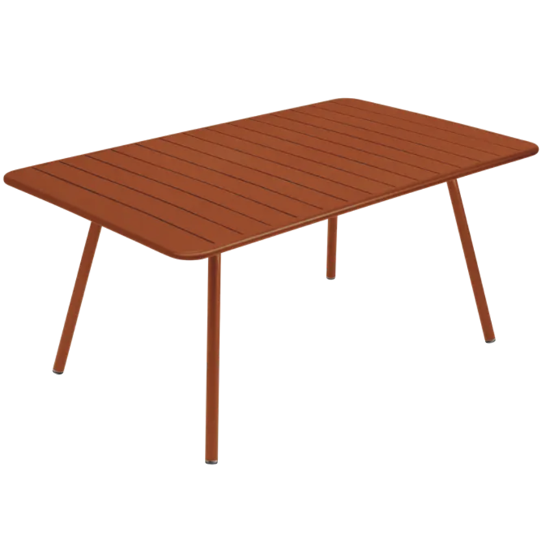 Table de jardin 165 X 100 cm LUXEMBOURG, orange confite