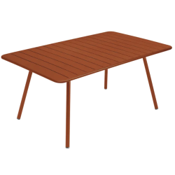 Table de jardin 165 X 100 cm LUXEMBOURG, orange confite